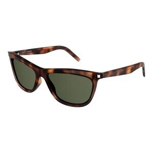 YSL SAINT LAURENT 58mm Havana Cat Eye Sunglasses SL 515 003 Brand New